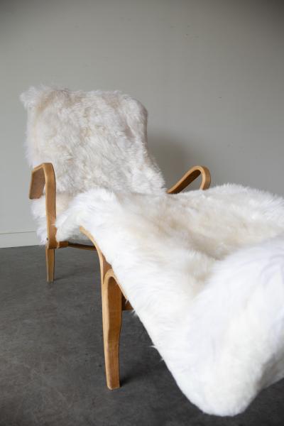 Bruno Mathsson Pernilla 3 Chaise Lounge Chair by Bruno Mathsson for Dux 1970s
