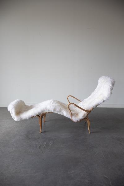 Bruno Mathsson Pernilla 3 Chaise Lounge Chair by Bruno Mathsson for Dux 1970s