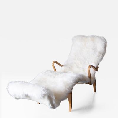 Bruno Mathsson Pernilla 3 Chaise Lounge Chair by Bruno Mathsson for Dux 1970s