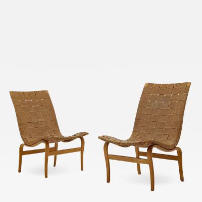 Bruno Mathsson Scandinavian Easy Chairs Arbetsstolen by Bruno Mathsson 1940s