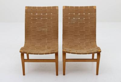 Bruno Mathsson Scandinavian Easy Chairs Eva by Bruno Mathsson 1940s