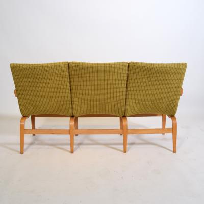 Bruno Mathsson Three seater sofa design Bruno Mathsson edition Edv Wilberg M belfabrikk Moelv 
