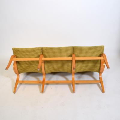 Bruno Mathsson Three seater sofa design Bruno Mathsson edition Edv Wilberg M belfabrikk Moelv 