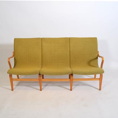 Bruno Mathsson Three seater sofa design Bruno Mathsson edition Edv Wilberg M belfabrikk Moelv 