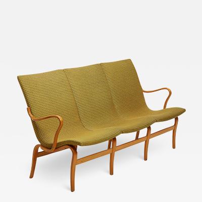 Bruno Mathsson Three seater sofa design Bruno Mathsson edition Edv Wilberg M belfabrikk Moelv 