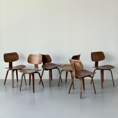 Bruno Weil Bruno Weil set of six chairs designed 1945 produced mid 20th century