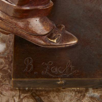 Bruno Zach Patinated bronze Art Deco figural sculpture signed by Bruno Zach