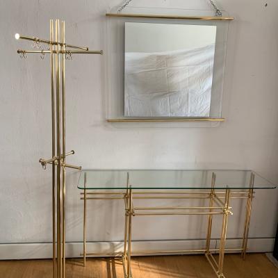 Bruno Zevi Entrance Hall Set Console Mirror and Coat Hanger