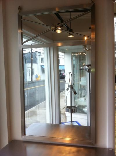 Brushed Steel Mirror