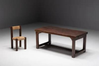 Brutalist Art Populaire Dining Table France 19th Century