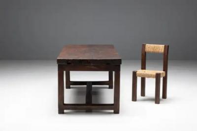 Brutalist Art Populaire Dining Table France 19th Century