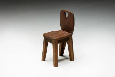 Brutalist Art Populaire Mountain Chairs France 1950s