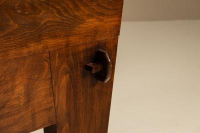 Brutalist Bulky Artisanal Chair in Wood 1960s