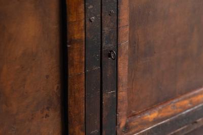 Brutalist Cabinet with Leather Clad Doors Africa Mid 20th Century