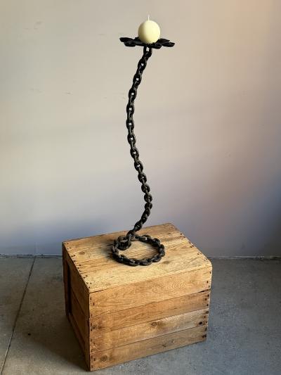 Brutalist Chain Link Candle Holder