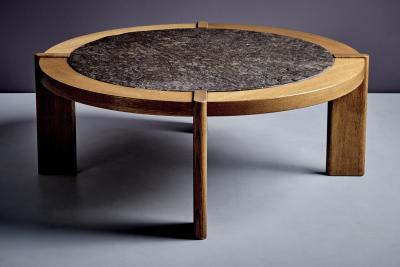 Brutalist Coffee Table with Slate top
