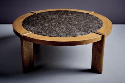 Brutalist Coffee Table with Slate top