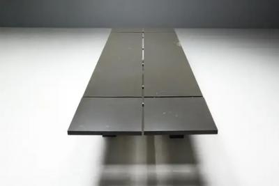 Brutalist Dining Table with Stone Base Belgium 1970s