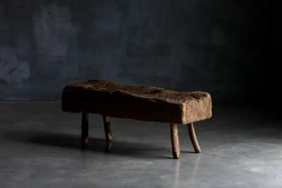 Brutalist Folk Art Bench France 1899