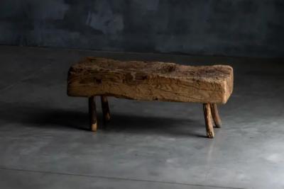 Brutalist Folk Art Bench France 1899