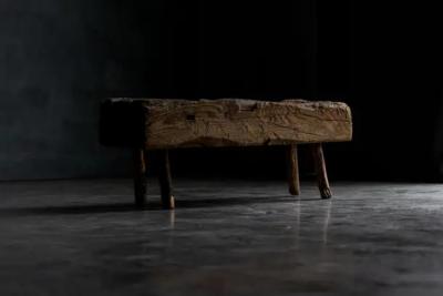 Brutalist Folk Art Bench France 1899