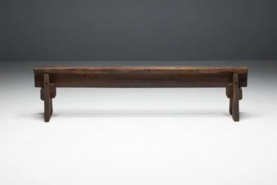 Brutalist Folk Art Benches France 19th Century