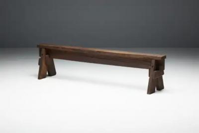 Brutalist Folk Art Benches France 19th Century
