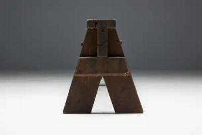 Brutalist Folk Art Benches France 19th Century