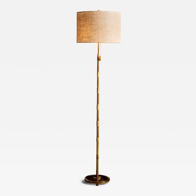 Brutalist Hollywood Glamour Brass Floor Lamp Germany 1960s