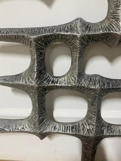Brutalist Iron Wall Decoration from Belgium