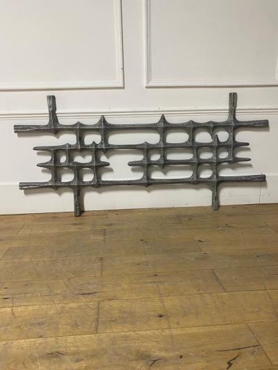 Brutalist Iron Wall Decoration from Belgium
