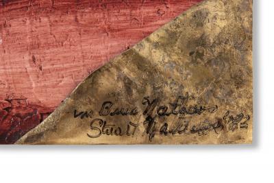 Brutalist Landscape Wall Sculpture by TX Artist Stuart Mathews Canyon and Mesa