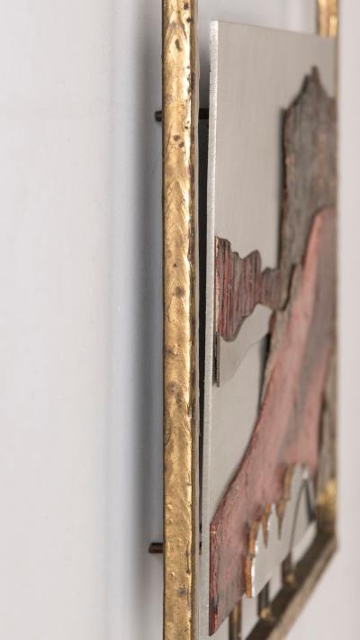 Brutalist Landscape Wall Sculpture by TX Artist Stuart Mathews Canyon and Mesa