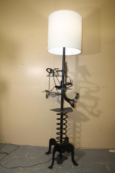 Brutalist Large Artist Made Floor Lamp