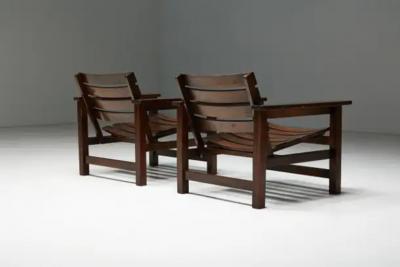 Brutalist Lounge Chairs France 1970s