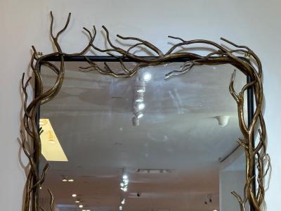 Brutalist Modern Metal Gilt Iron Monumental Wall Mirrors 21st C 