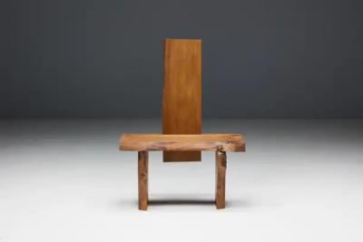 Brutalist Monoxylite Chair France 1950s