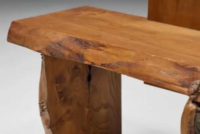 Brutalist Monoxylite Chair France 1950s