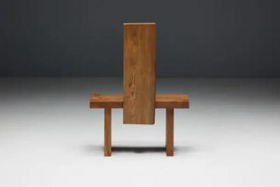 Brutalist Monoxylite Chair France 1950s