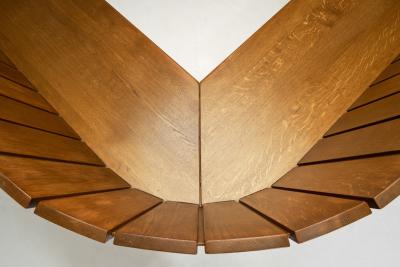 Brutalist Oak Corner Bench Europe Second half of the 20th Century