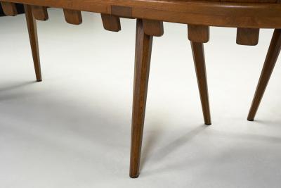 Brutalist Oak Corner Bench Europe Second half of the 20th Century