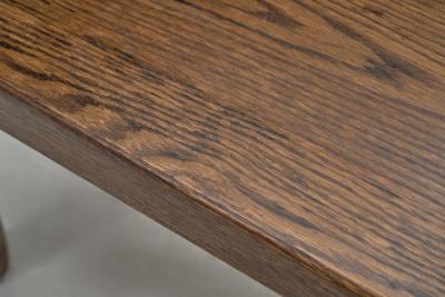 Brutalist Oak Side Table The Netherlands ca 1960s