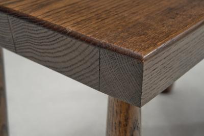 Brutalist Oak Side Table The Netherlands ca 1960s