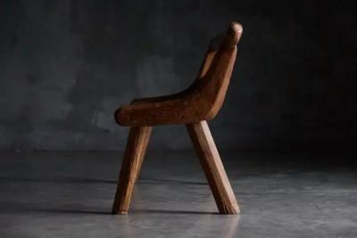 Brutalist Organic Bench France 1970s