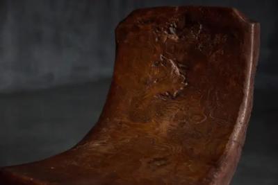 Brutalist Pyrenean Monoxyle Stool France 1950s