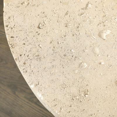 Brutalist Rebar and Fossilized Limestone Dining Table