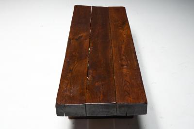 Brutalist Rectangular Coffee Table France 1950s