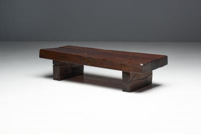 Brutalist Rectangular Coffee Table France 1950s