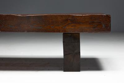 Brutalist Rectangular Coffee Table France 1950s
