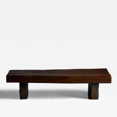 Brutalist Rectangular Coffee Table France 1950s
